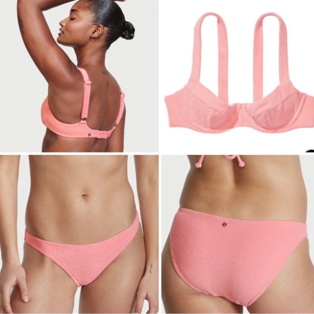 Victorias Secret Set Wicked Push Up without padding terry Bikini Top &
Bottom
